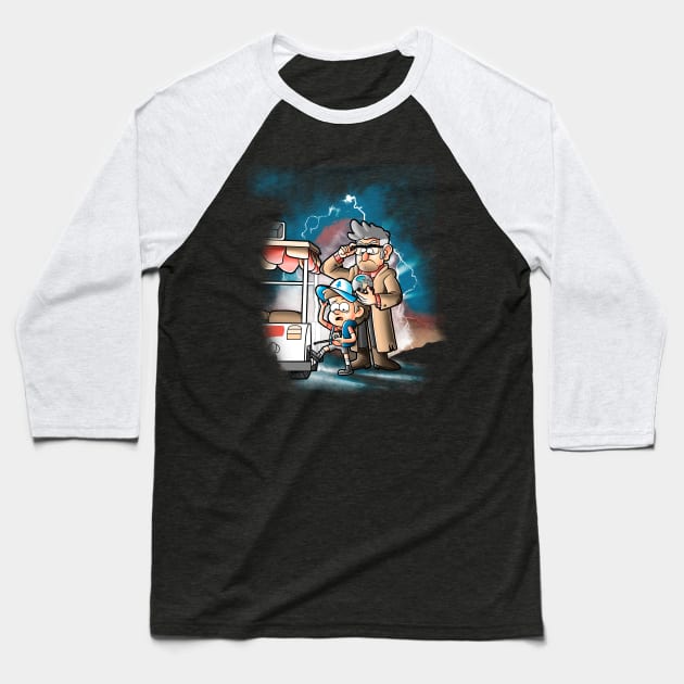 Back to the gravity Baseball T-Shirt by Cromanart